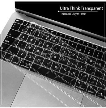 TPU Clear Keyboard Skin Silikonska zaštitna navlaka za MacBook Pro zaslona osjetljivog na dodir 13 15 A1989 A1706 A1990 US EU Japan Version