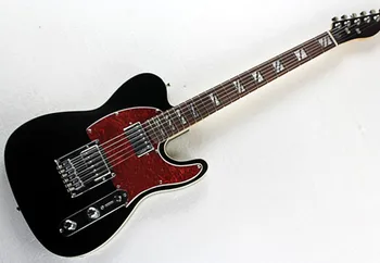 Tvornička trgovina na Veliko Crna струнная električna gitara sa Crvenom bisernom obloge,vrat od ružinog drveta,ponuda skrojen