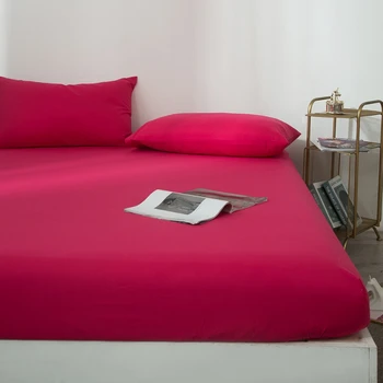 Ugrađena krevetu madrac gornji dio jednobojnu brušenje posteljina, posteljina, plahte s gumicom bračni krevet Queen Size krevet sheet 1 kom.