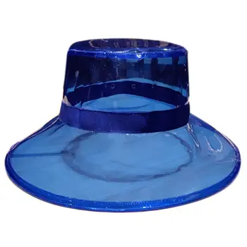Unisex PVC prozirna kantu šešir svijetla žele широкополая vodootporne kiša šešir 83XF
