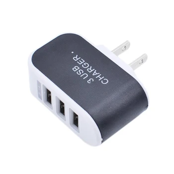 US EU Plug 3 USB Wall Chargers 5V 3.1 A LED Adapter Travel praktičan adapter za napajanje s trostrukim USB portovima za mobilni telefon