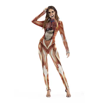 Užas mišića krvavi Halloween kostime odjeća lubanju strašno kostur Halloween kostime kostimi za žene Demon, Đavo kostimi
