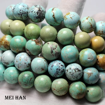 Veleprodaja 11.5-12.5 mm (1 narukvica/komplet) rijedak prirodni Hubei tirkizna narukvica neprerađenih tirkizno perle za izradu nakita