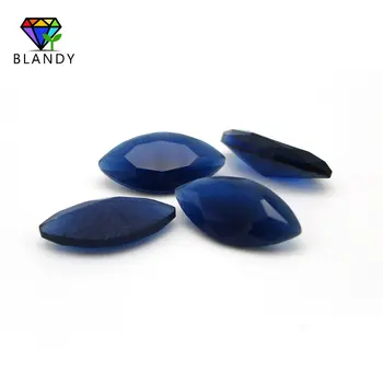 Veličina 1. 5x3~8x16mm Markiza oblik stroja izrezati plava boja staklo kamen perle sintetičkih dragulja za nakit