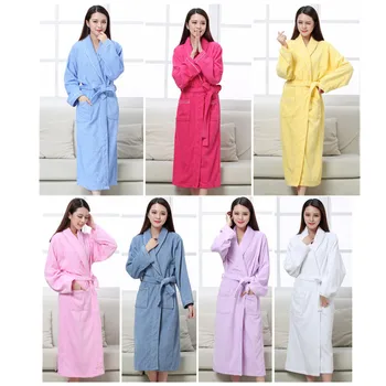Visoka kvaliteta sve sezone pamuk frotir par haljine ženski ogrtač muškarci hotelski ogrtač soft prozračna apsorpciju tkanina pidžama
