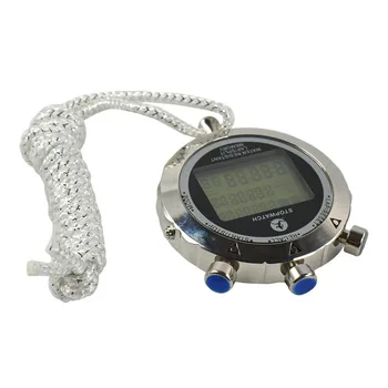 Vodootporna digitalna štoperica metal 1/1000 sekundi ručni LCD zaslon kronograf na otvorenom brojilo brojilo sportski sat Relogio