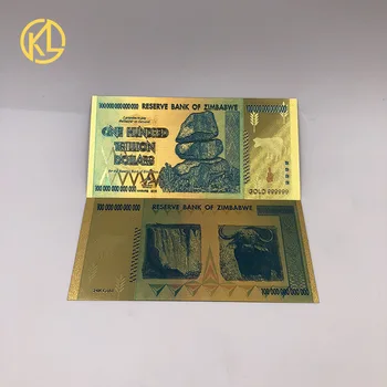 Vruće надувательство 10 kom./ lot visoke kvalitete u boji Zimbabve zlato trilijun novčanica
