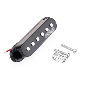 Wilkinson High Output Ceramic ST Single Coil Middle Pickup for Pipdog Style Electric Guitar, crna