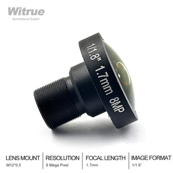 Witrue 4K CCTV objektiv 8Megapixel fish eye 1/1. 8 cm 185 stupnjeva M12 pričvršćivanje objektiva 1.7 mm za IMX178 senzor 4K kamere