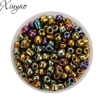 XINYAO 500 kom. 8 dubokih boja kristalne perle, češke perle staklo slobodan potpornji Seedbeads za nakit Makings Perles Berloque