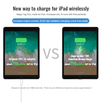 Za prijemnika bežično punjenje iPad, Nillkin Magic Tag X Qi Wireless Charger Receiver Chip za iPad 10.2 / 9.7 za iPad Pro 10.5