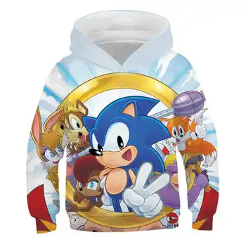Zabavna 3D Sonic the Jež veste za mlade djevojke jesen off white kaput pulover majica dječja odjeća anime vrhovima sudaderas