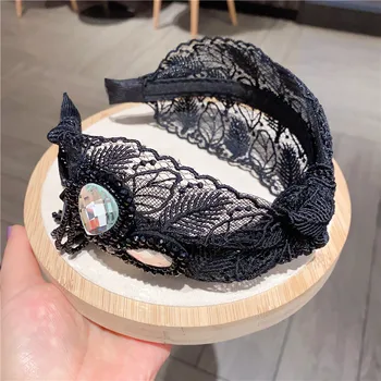 Začinjena čvor prevelike vještački dijamant perle kićanka zavoje za žene pribor za kosu Koreja оголовье cvijet Hairbands Head Wrap