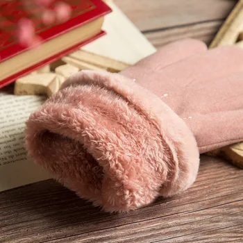 Zimske rukavice ветрозащитный vanjski toplo Rex Kunić krzno četkom i debele ružičaste rukavice kožne rukavice bez prstiju