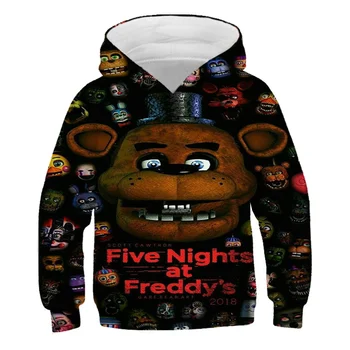 Zli dječaci majica Five Nights At Freddy hoodies dječje majica dječaci odjeća dugih rukava pulover djeca s kapuljačom vrhovima 4-14Y