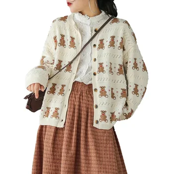 Žene kardigan džemper вязаная jakna odjeća veliki besplatni crtani ogroman slatko slatka i casual moda za jesen proljeće AZ21601430