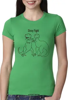 Ženska Curica borbu dinosaur košulja smiješno T-Rex napada majice za djevojčice