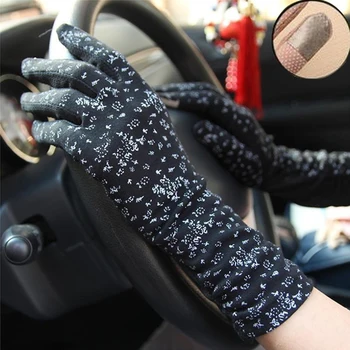 Ženske srednje duge ljetne pamučne tanke rukavice za jesen protuklizni zaslon osjetljiv na dodir kratak stil krema za sunčanje rukava vožnje rukavice