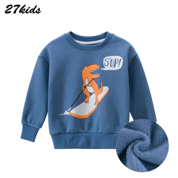 Životinjski uzorak Jesen Zima dječje veste odjeća za djecu djeca crtani dječaci dinosaur shirt majice odjeću odjeća