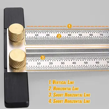 Высокоточная skala linija T-oblika linija rupa čelik mliječna строчащая oznaka linearni senzor stolar mjerni alat