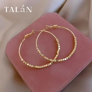 Талан geometrijski naušnice za žene s velikim zlatnim krugovima i umjerenim malim kvadratnim perle novi nakit poklon 2020 godine
