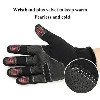 Холодостойкие unisex vodootporan zimske rukavice Biciklizam pero tople rukavice za zaslon osjetljiv na dodir hladno vrijeme ветрозащитный protiv proklizavanja